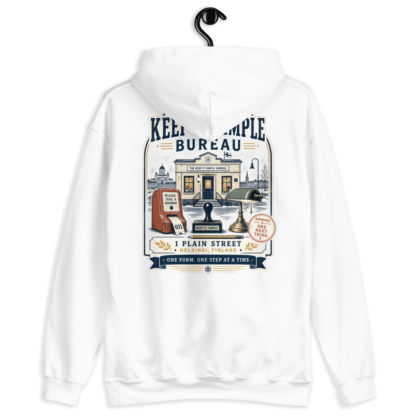 Keep It Simple Back Print Hoodie - Soberlands