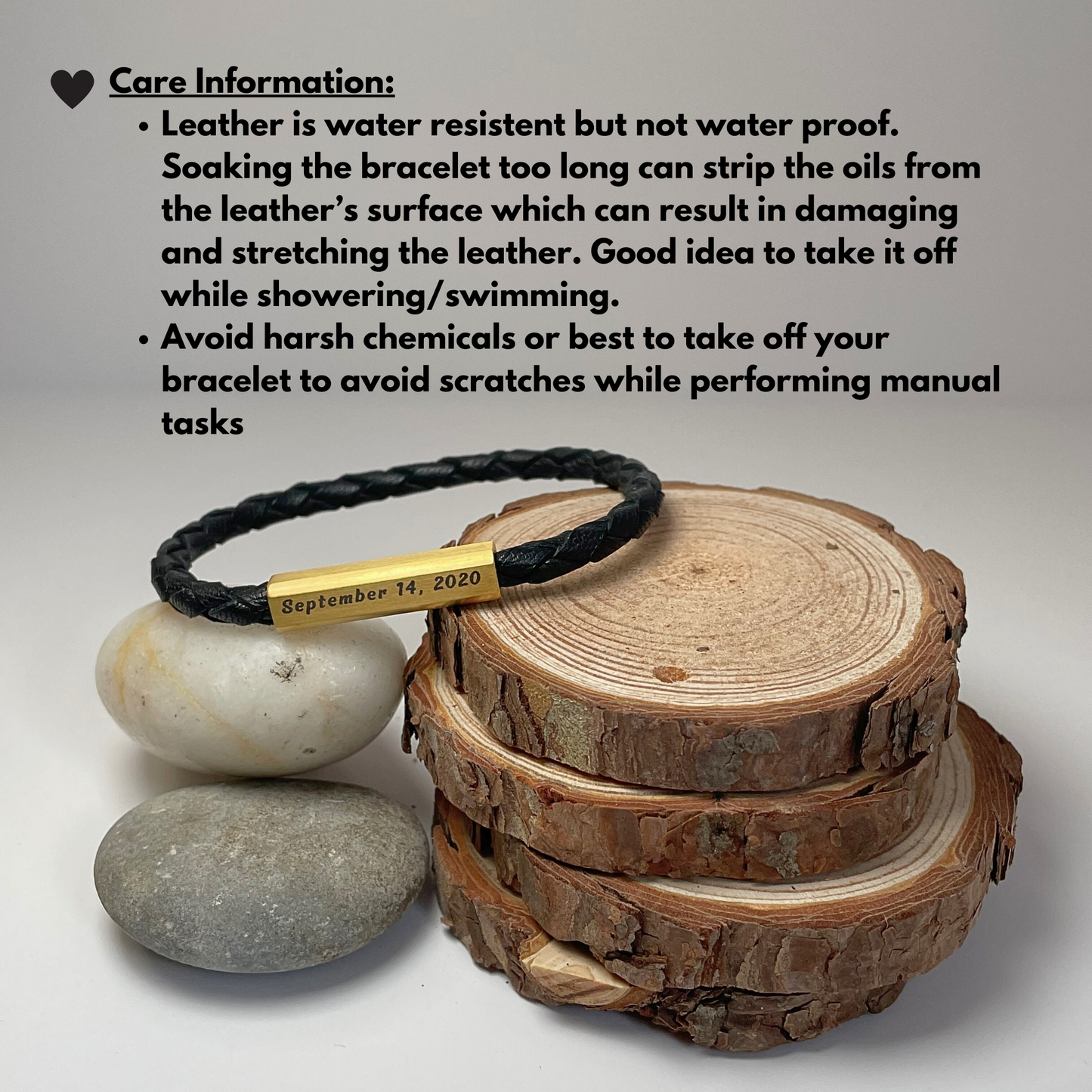 Handmade Personalized Leather Bracelet