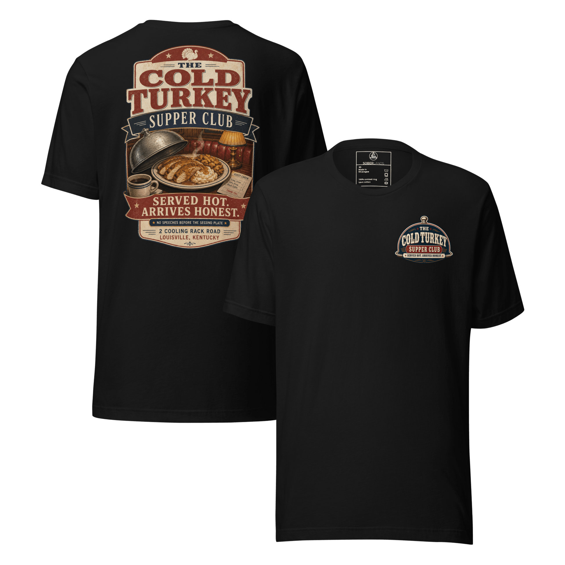 Cold Turkey Back Print Tee - Soberlands