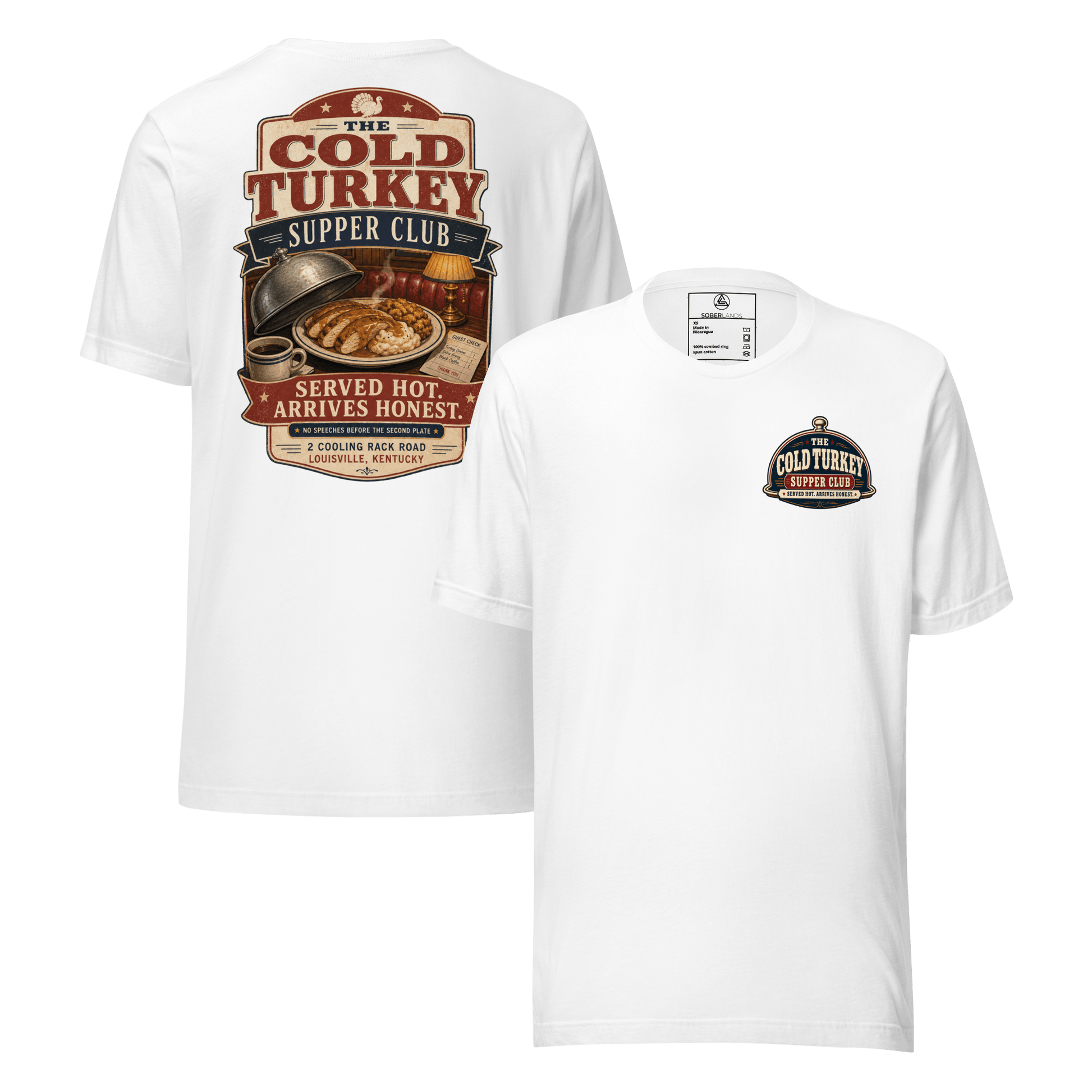 Cold Turkey Back Print Tee - Soberlands