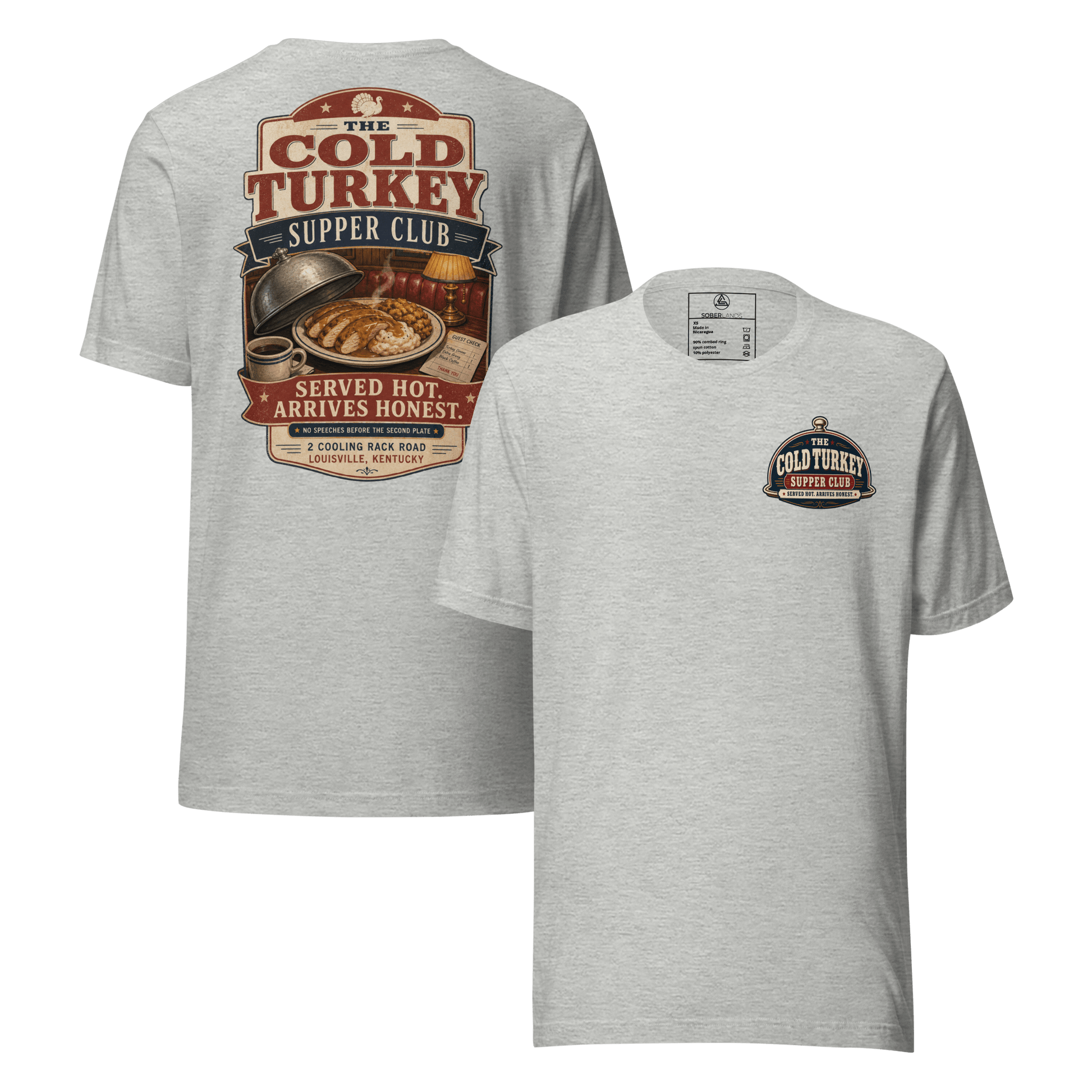 Cold Turkey Back Print Tee - Soberlands