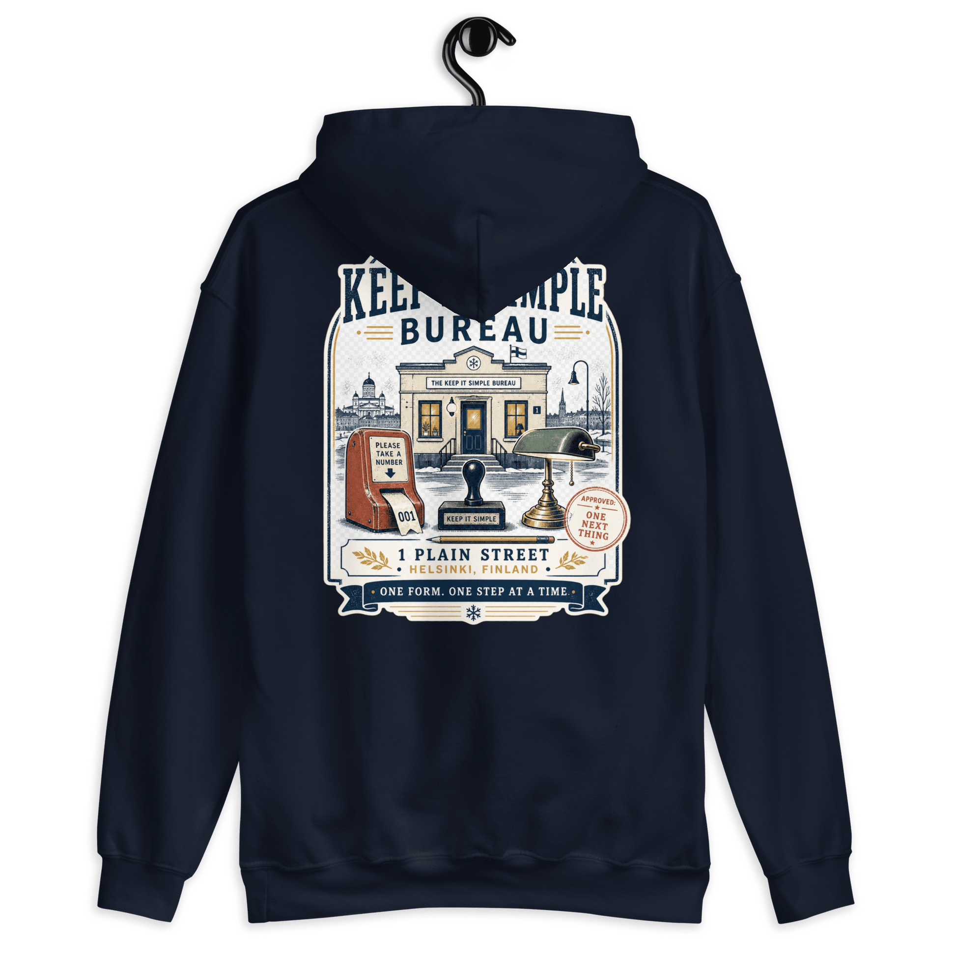 Keep It Simple Back Print Hoodie - Soberlands