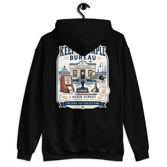 Keep It Simple Back Print Hoodie - Soberlands