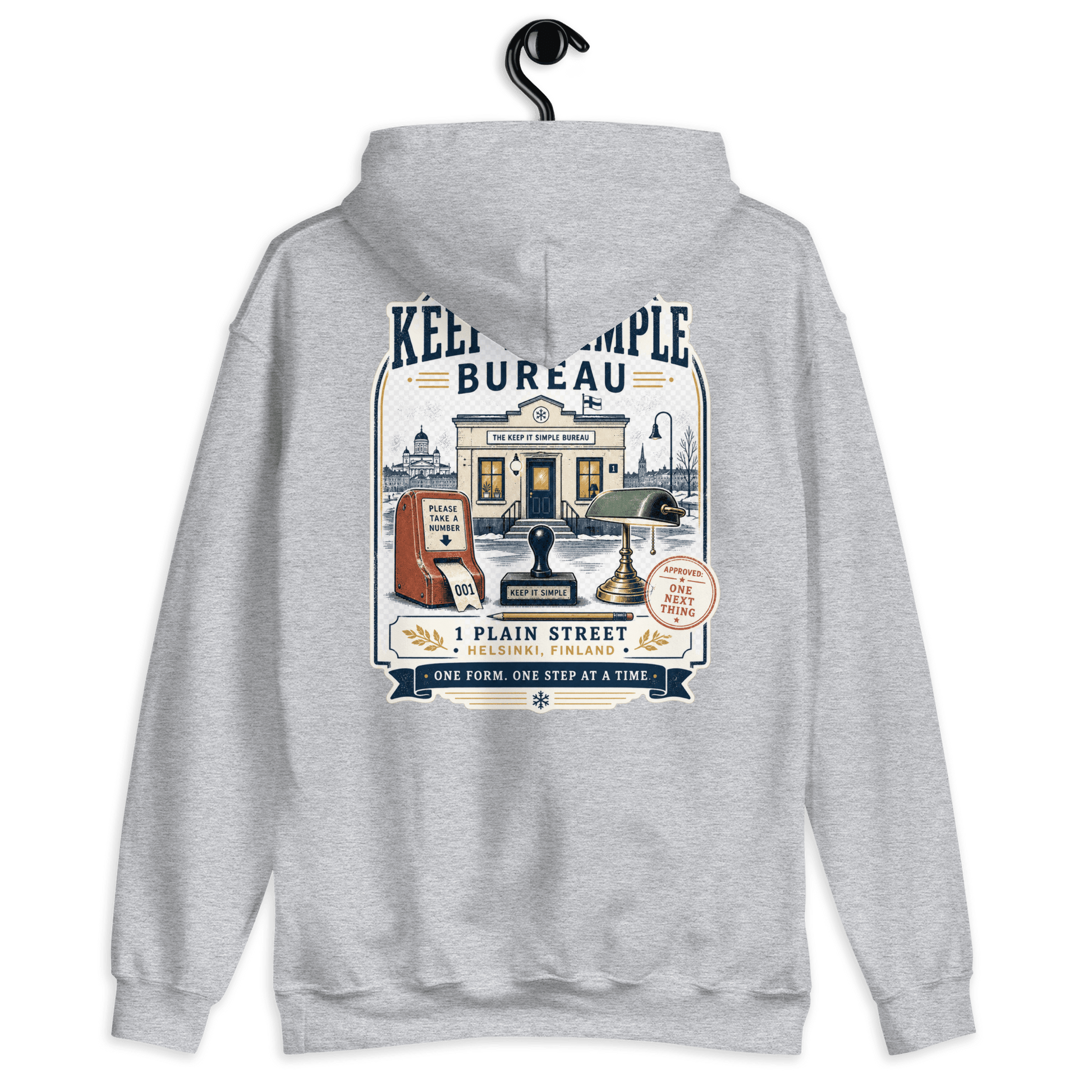 Keep It Simple Back Print Hoodie - Soberlands