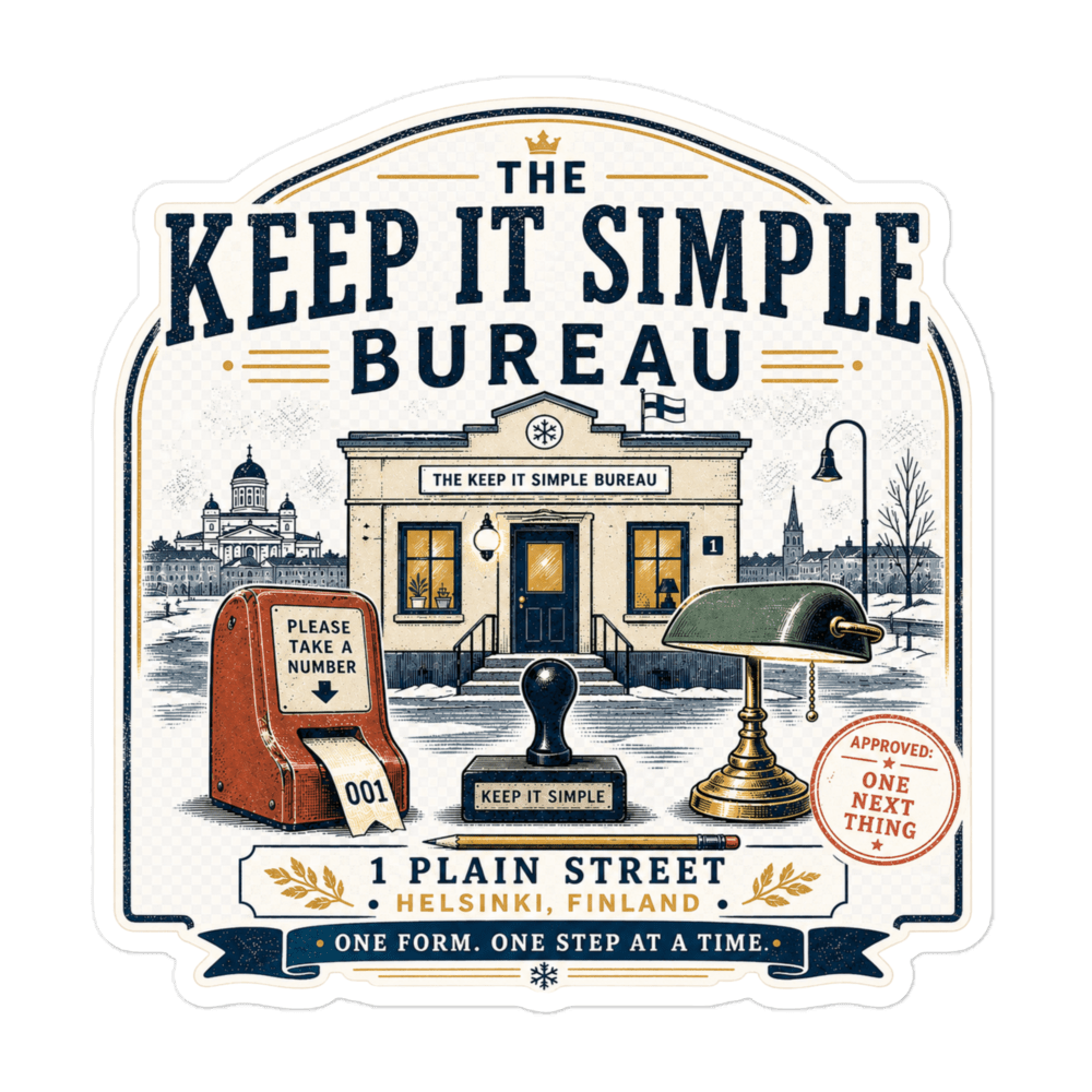 Keep It Simple Sticker - Soberlands