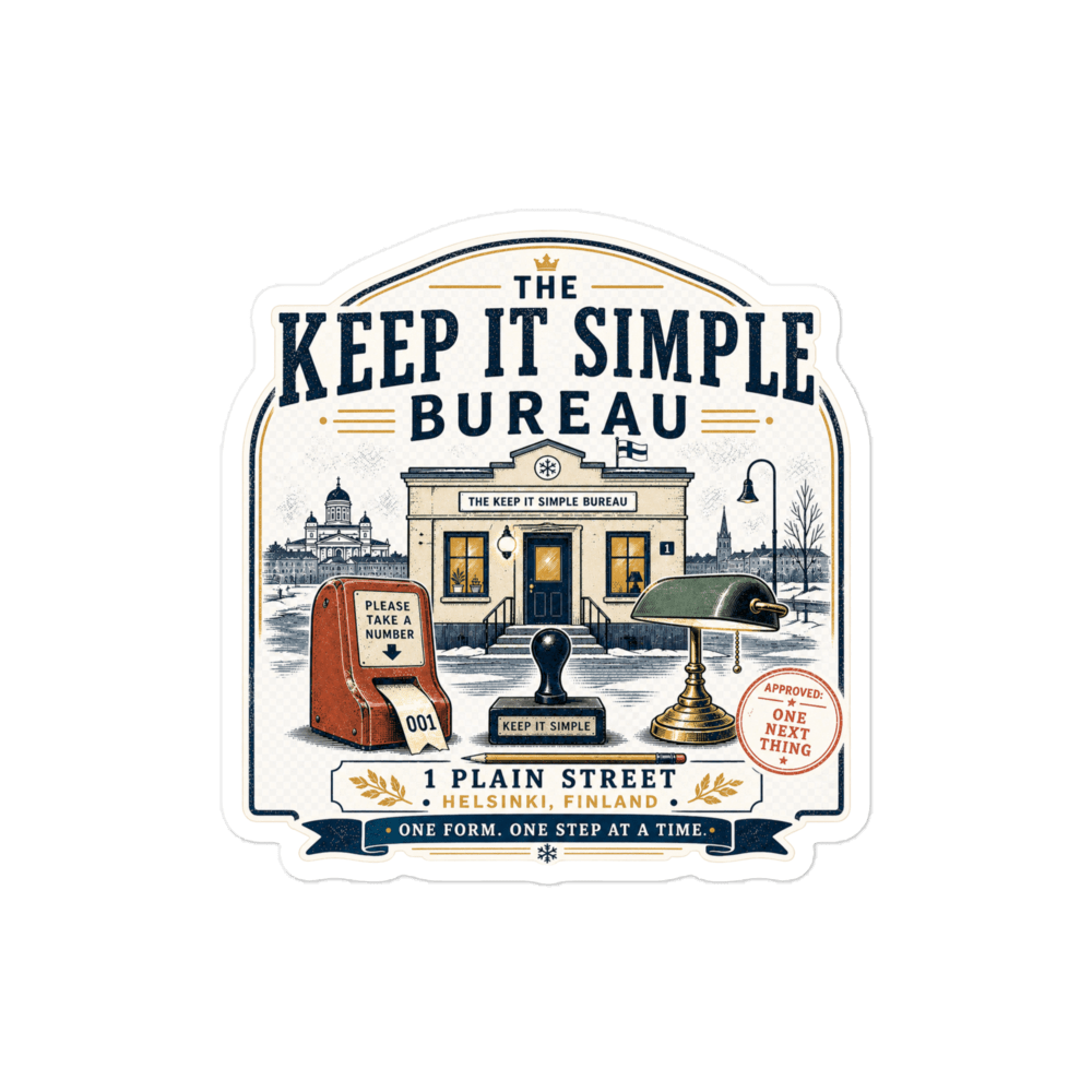 Keep It Simple Sticker - Soberlands
