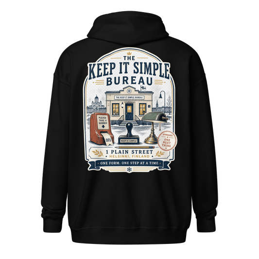Keep It Simple Zip Hoodie - Soberlands