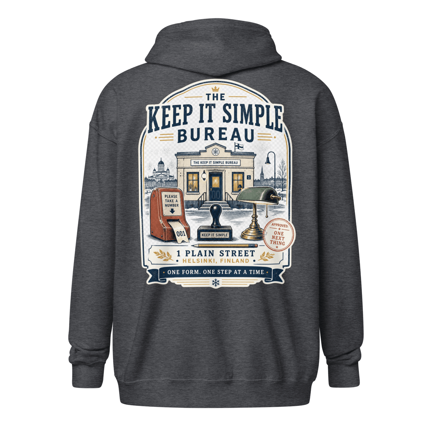 Keep It Simple Zip Hoodie - Soberlands