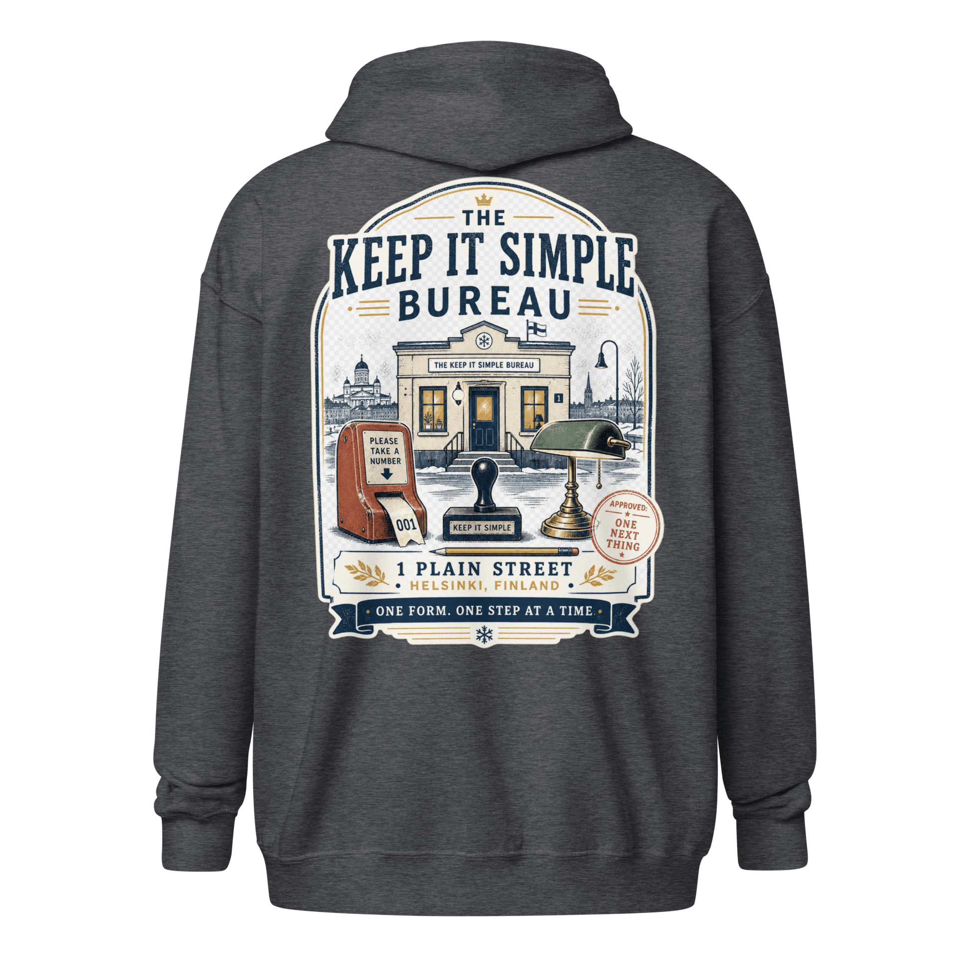 Keep It Simple Zip Hoodie - Soberlands