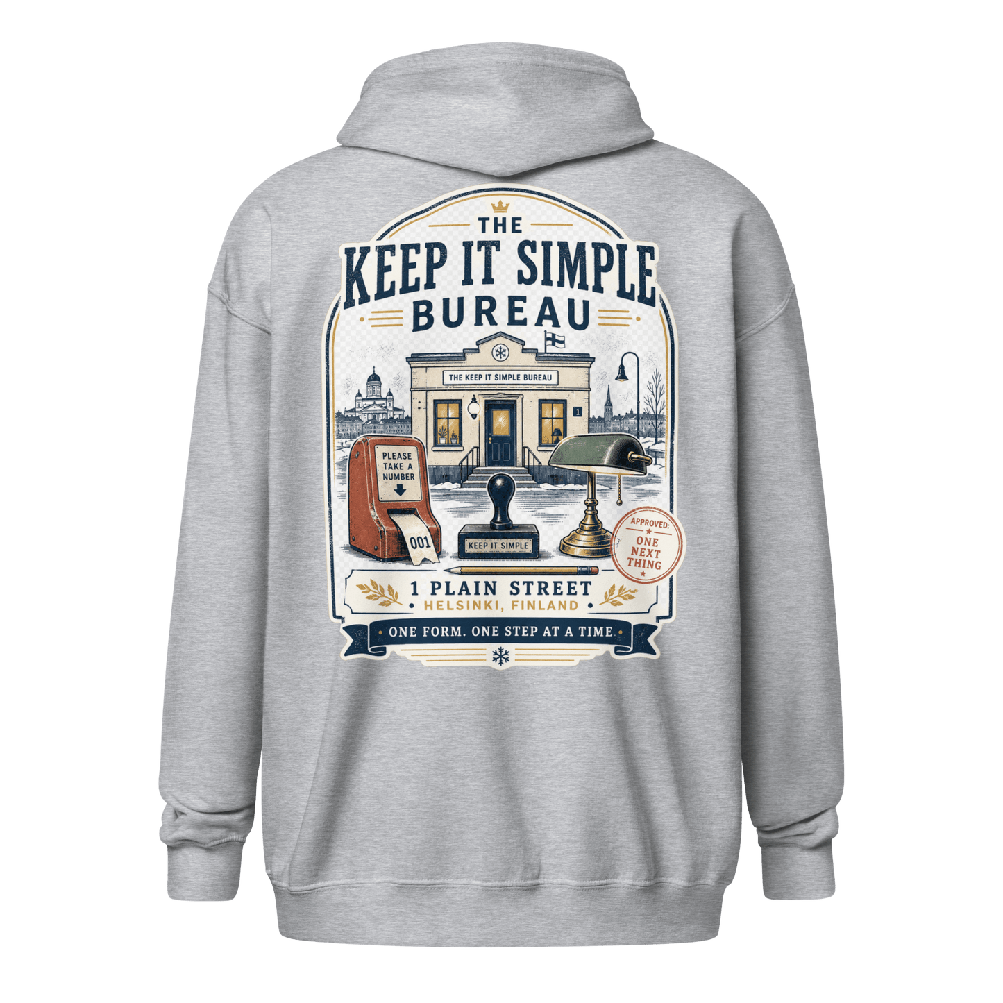 Keep It Simple Zip Hoodie - Soberlands