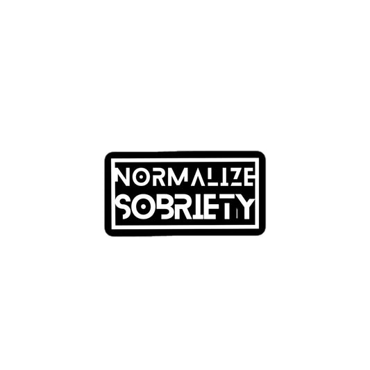 Normalize Sobriety White Stickers