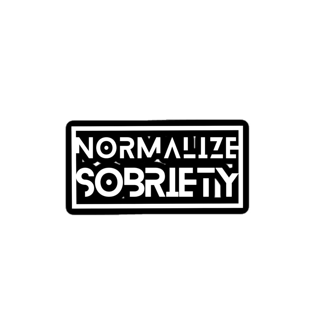 Normalize Sobriety White Stickers