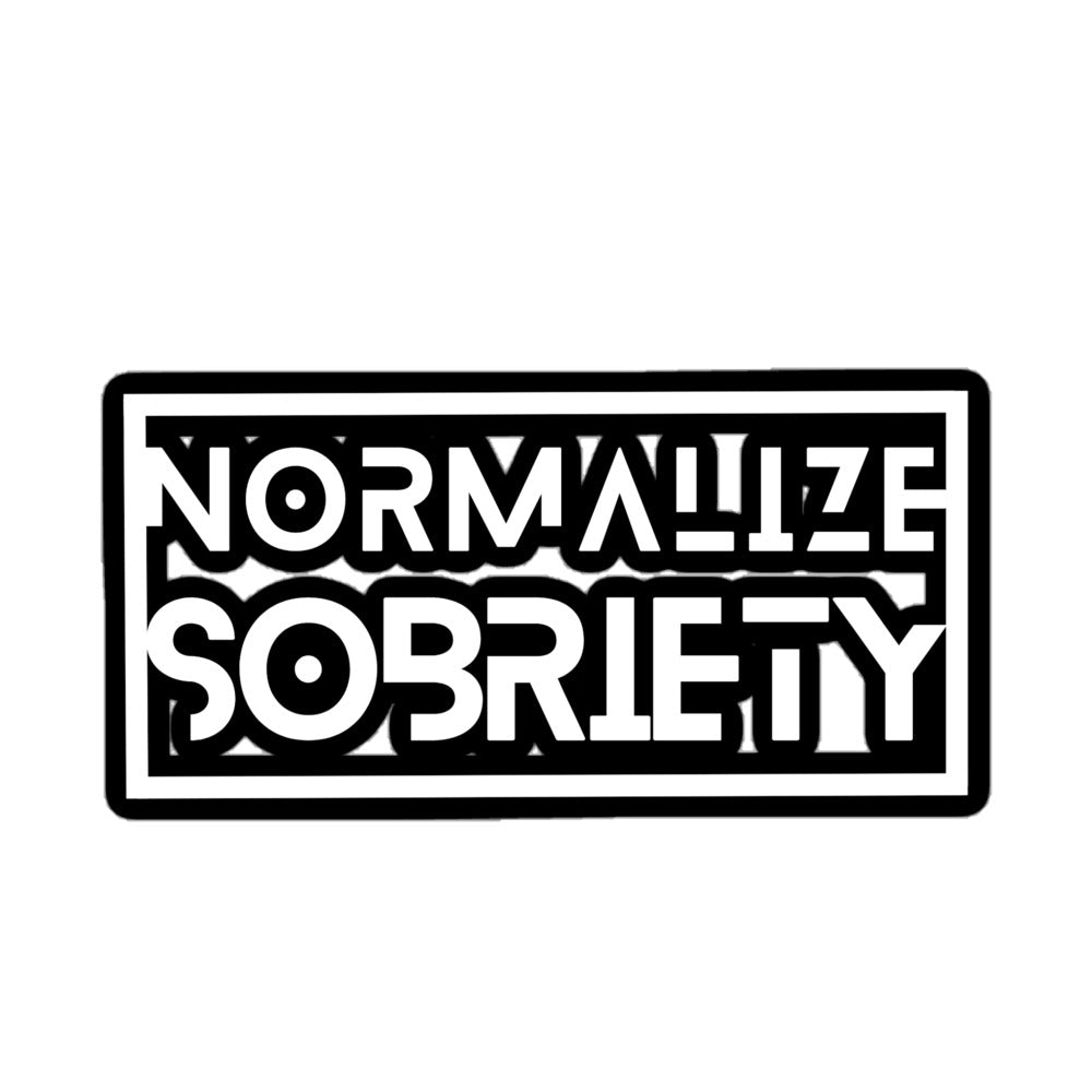 Normalize Sobriety White Stickers