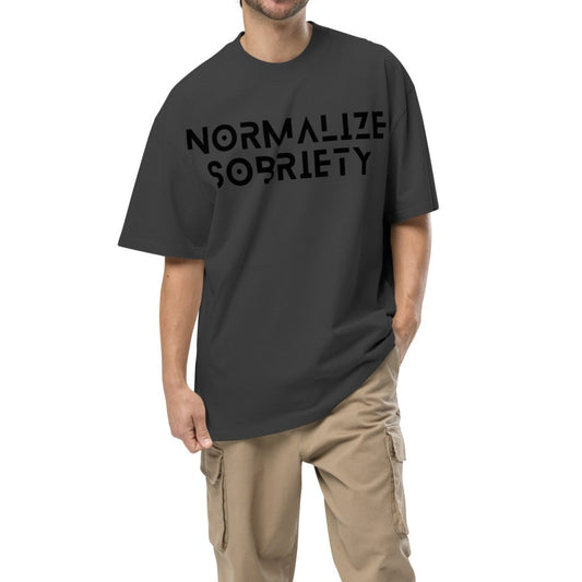 Normalize Sobriety BLCK Oversized Tee