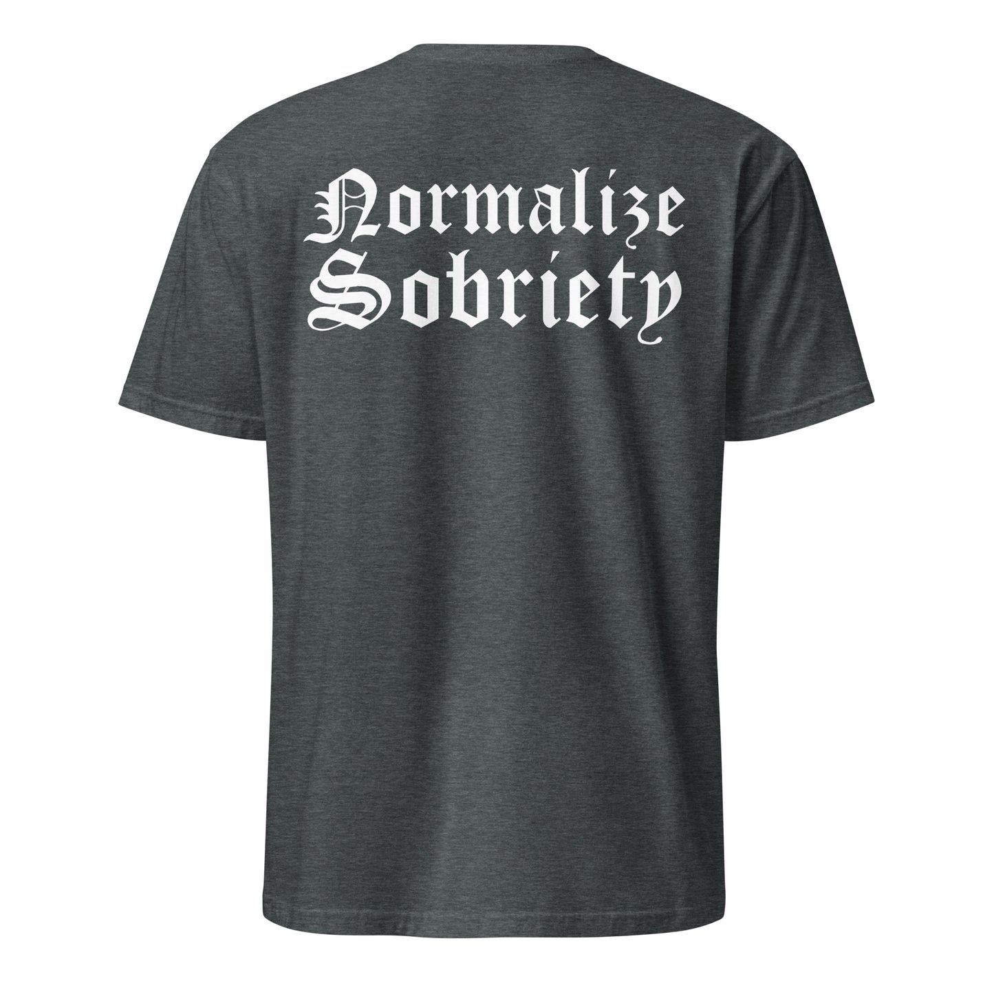 Normalize Sobriety (back print) Tee