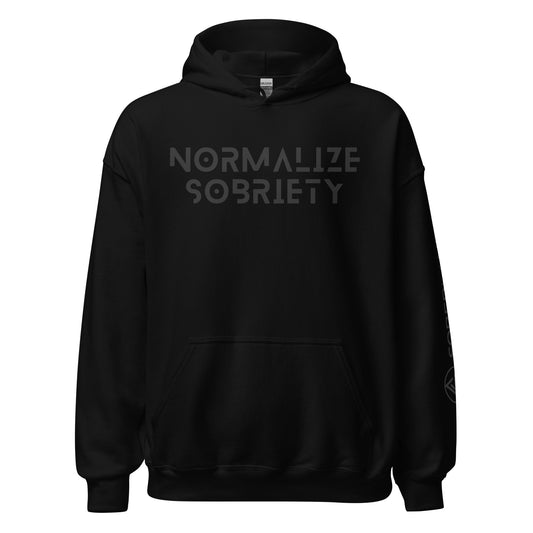 Normalize Sobriety BLCK Unisex Hoodie