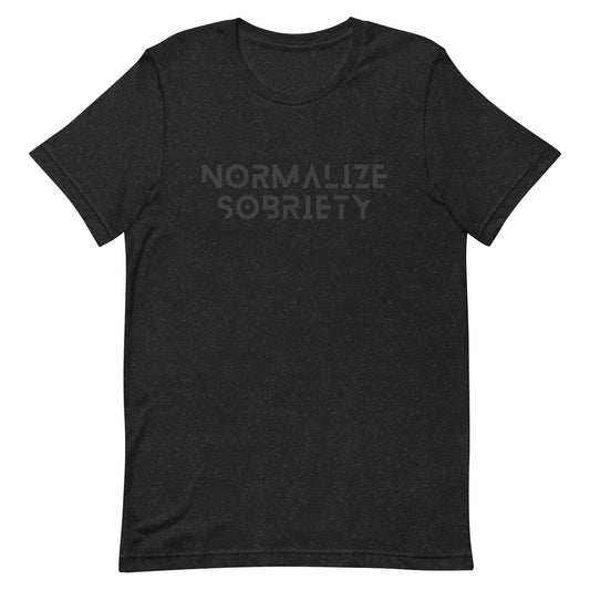 Normalize Sobriety (+Back Print) BLCK Tee